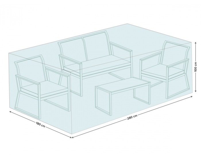 Ochranný obal na záhradný nábytok E-NBC280 - svetlosivá