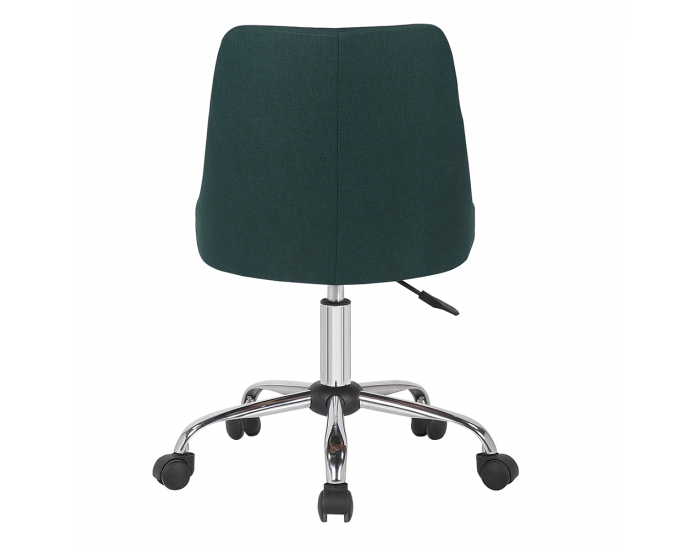 Kancelárska stolička Ediz - smaragdová / chróm