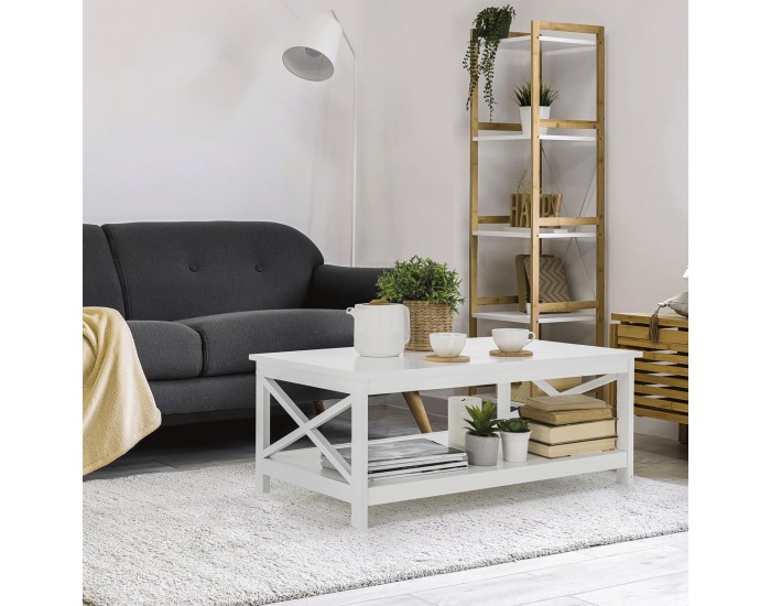 Konferenčný stolík Edria - biela