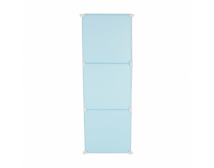 Detská modulárna skrinka Edrin - modrá / detský vzor