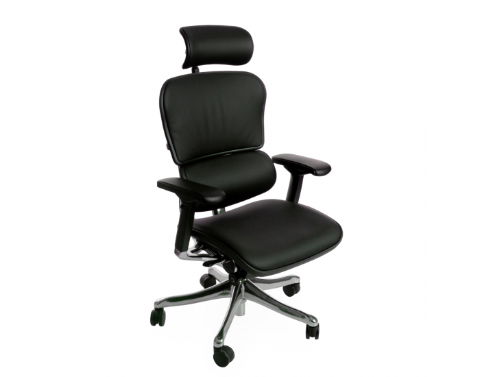 Kancelárska stolička s podrúčkami Efuso LE - čierna / chróm