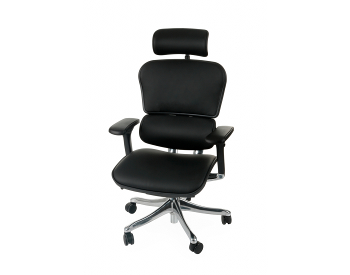 Kancelárska stolička s podrúčkami Efuso LE - čierna / chróm