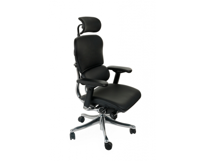 Kancelárska stolička s podrúčkami Efuso LE - čierna / chróm