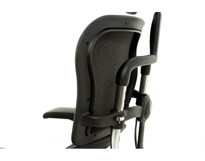 Kancelárska stolička s podrúčkami Efuso LE - čierna / chróm