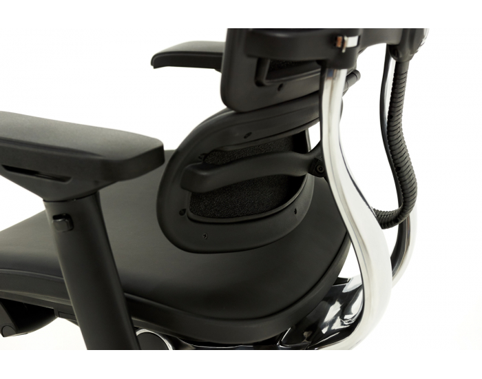 Kancelárska stolička s podrúčkami Efuso LE - čierna / chróm