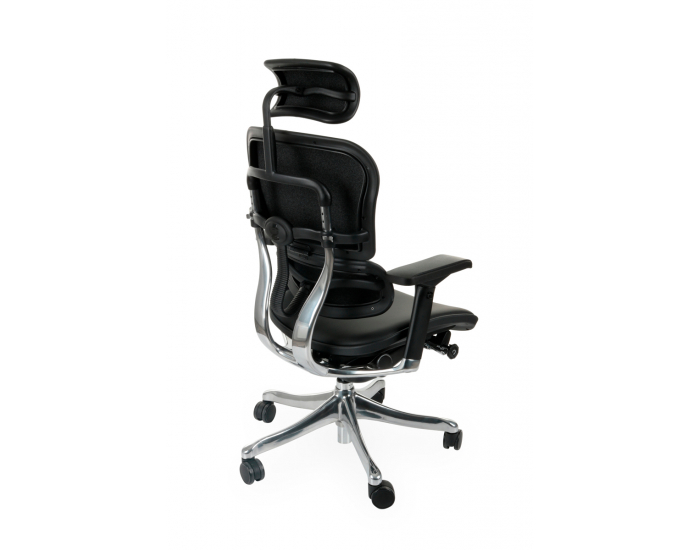 Kancelárska stolička s podrúčkami Efuso LE - čierna / chróm