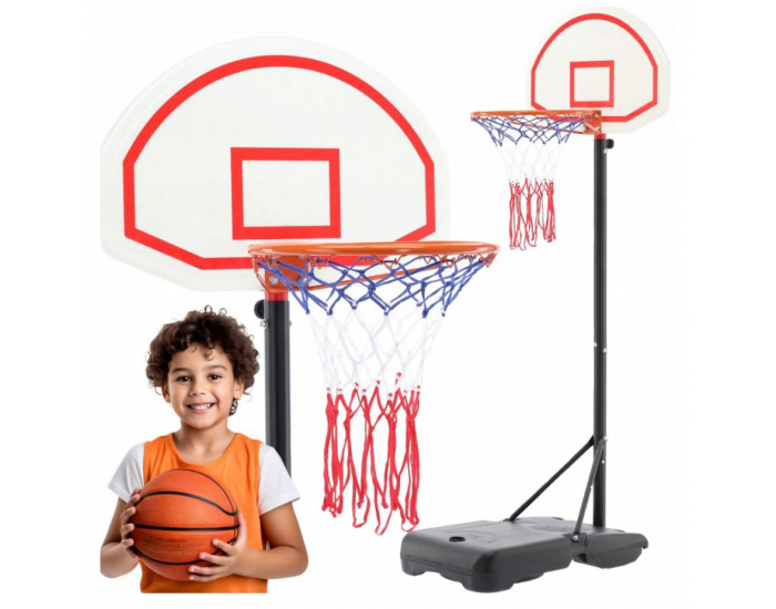 Prenosný basketbalový kôš Eirik - mix farieb