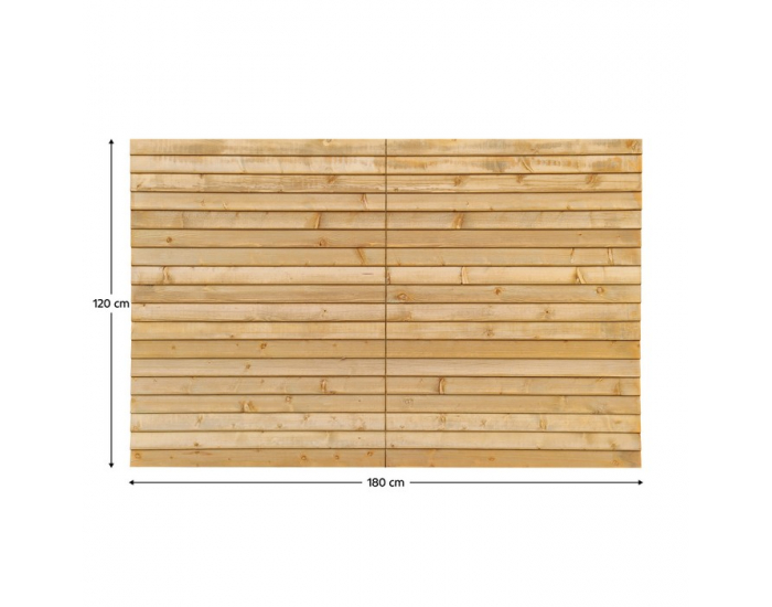 Záhradná skladacia zástena Elady Typ 1 180x120 cm - hnedá