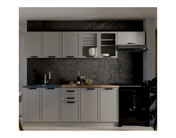 Kuchynská linka Elgia 260 - kašmír / dub wotan