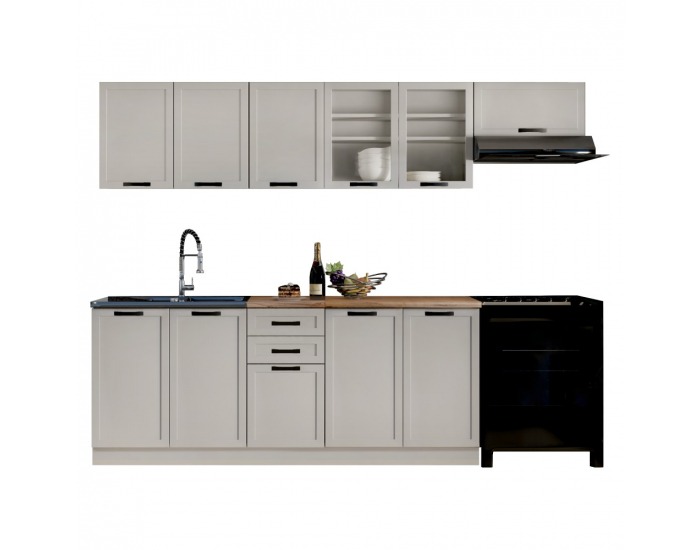 Kuchynská linka Elgia 260 - kašmír / dub wotan