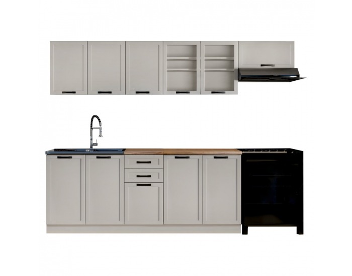 Kuchynská linka Elgia 260 - kašmír / dub wotan