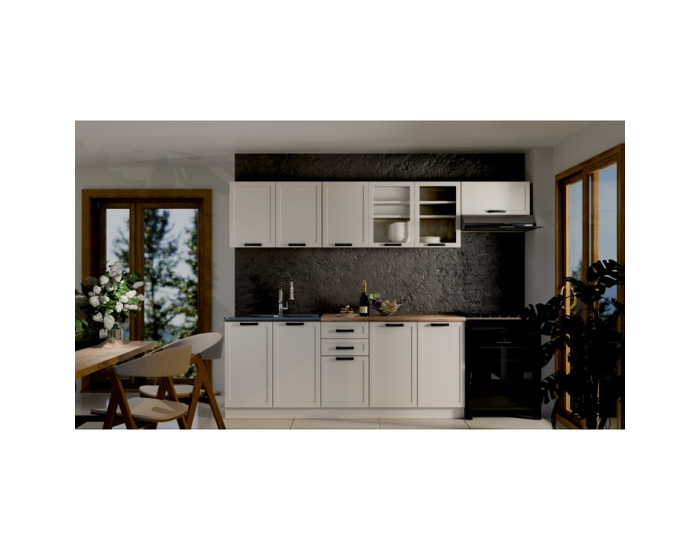 Kuchynská linka Elgia 260 - kašmír / dub wotan