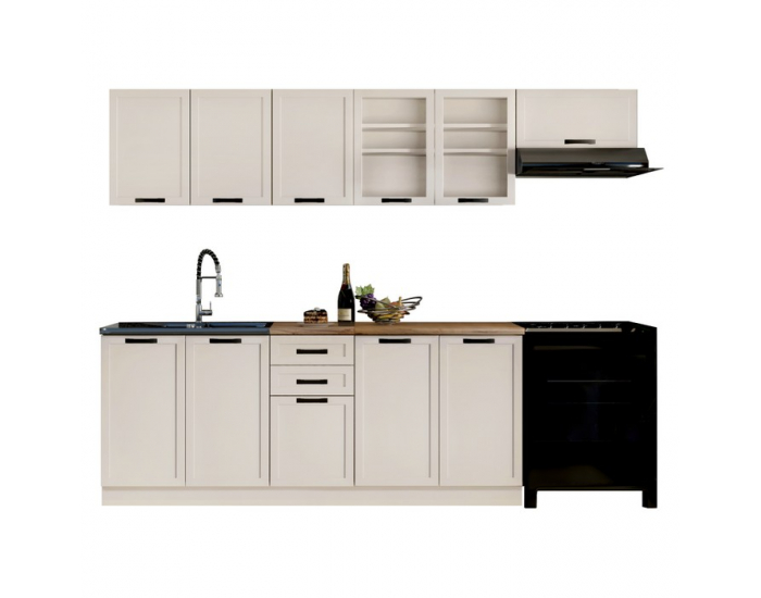 Kuchynská linka Elgia 260 - kašmír / dub wotan