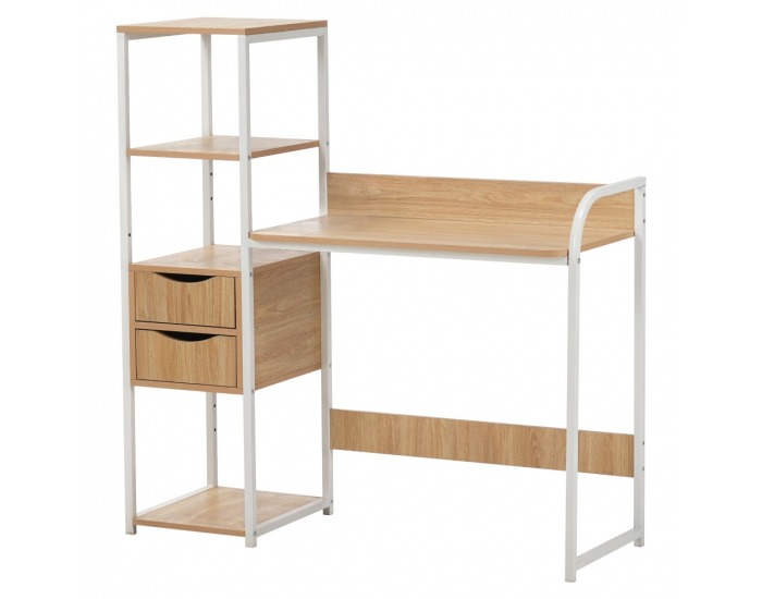 Univerzálny PC stôl Elgio - dub / biela