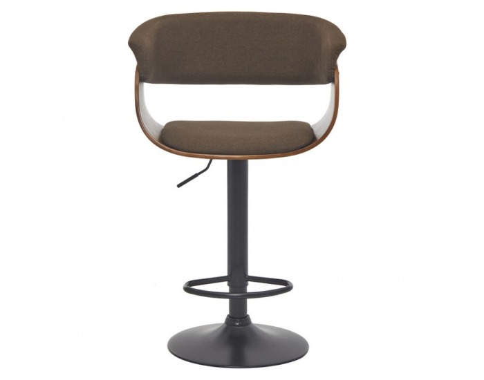 Barová stolička Elkin - hnedá/ orech / čierna