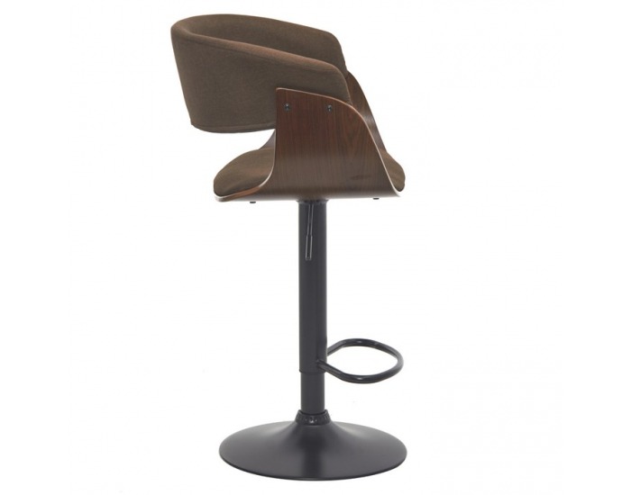 Barová stolička Elkin - hnedá/ orech / čierna