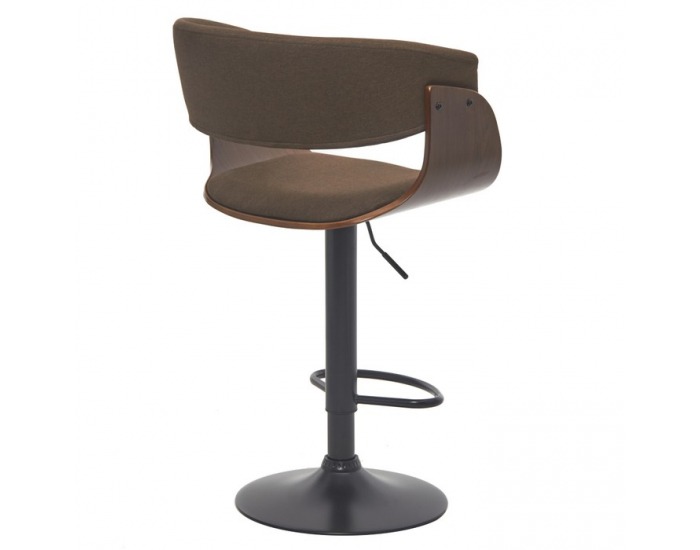 Barová stolička Elkin - hnedá/ orech / čierna