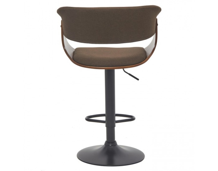 Barová stolička Elkin - hnedá/ orech / čierna