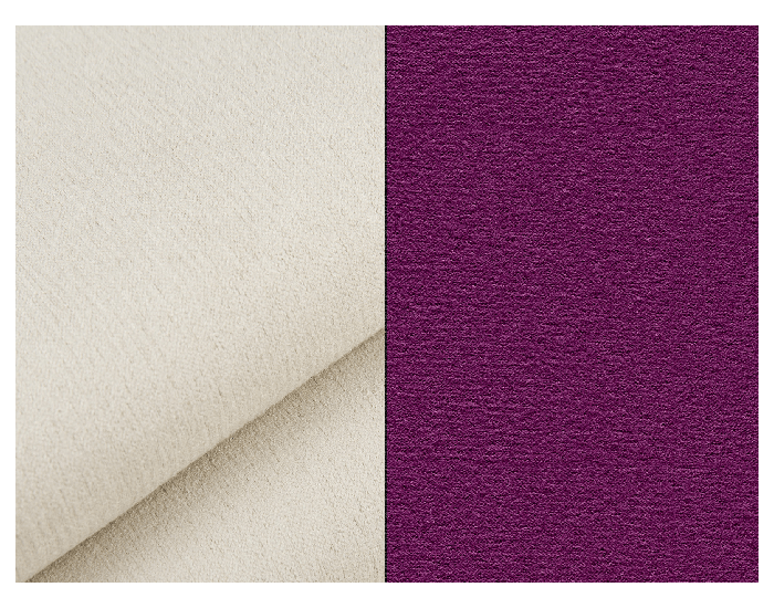 Rozkladacia pohovka s úložným priestorom Wilo - krémová / fialová