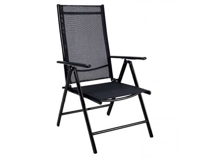 Skladacia stolička Enea - čierna