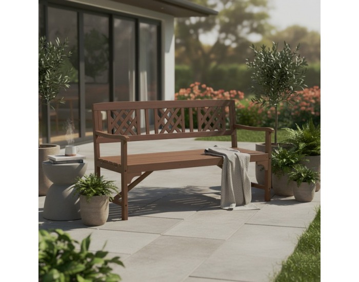 Záhradná lavička Enela - hnedá