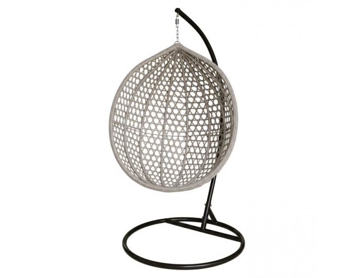 Závesné kreslo Eren - čierna / sivá