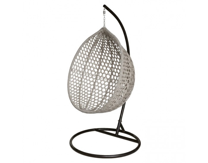 Závesné kreslo Eren - čierna / sivá