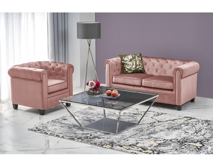 Dvojsedačka Eriksen XL - ružová / čierna