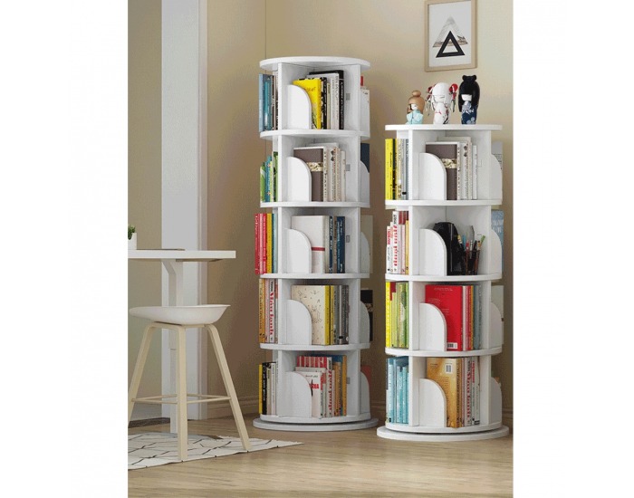 Otočný regál Erion Typ 2 - biela