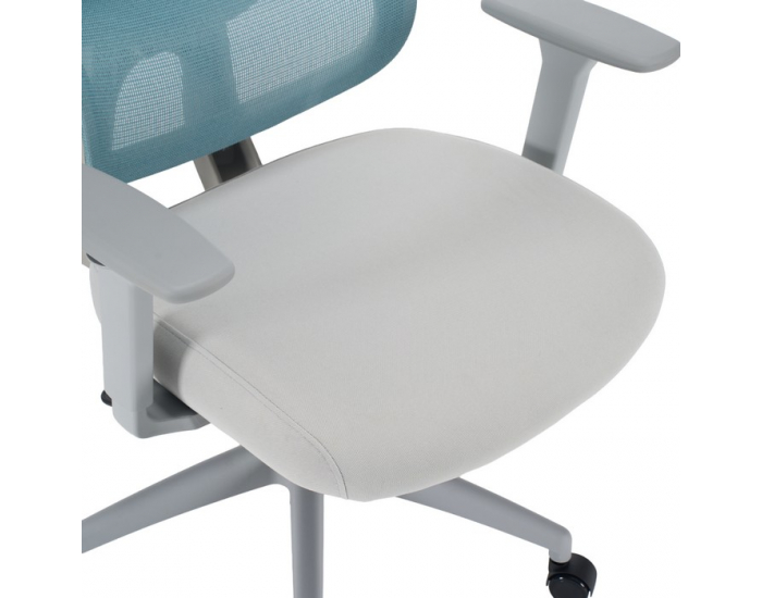 Kancelárske kreslo Ermen - neomint / svetlosivá / sivá