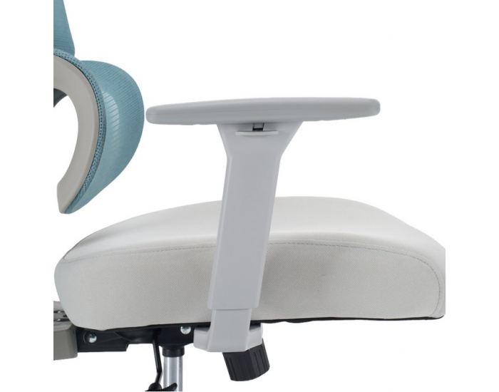 Kancelárske kreslo Ermen - neomint / svetlosivá / sivá
