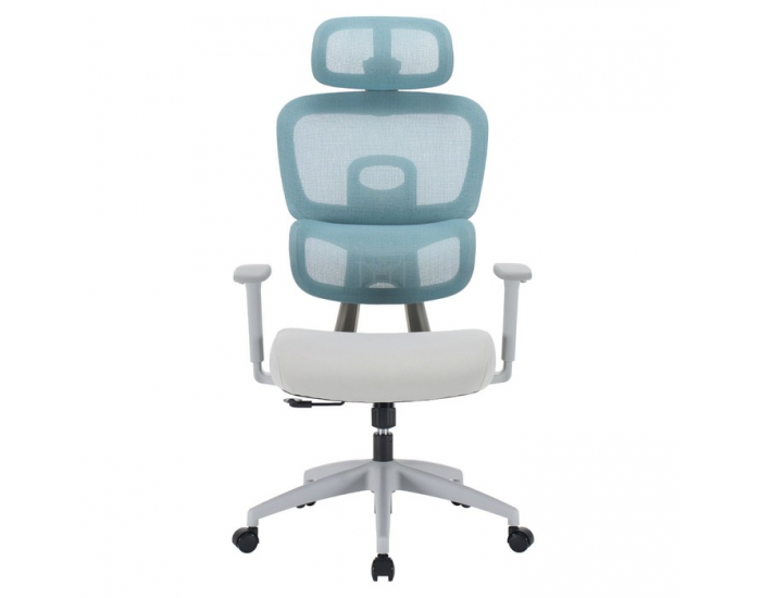 Kancelárske kreslo Ermen - neomint / svetlosivá / sivá