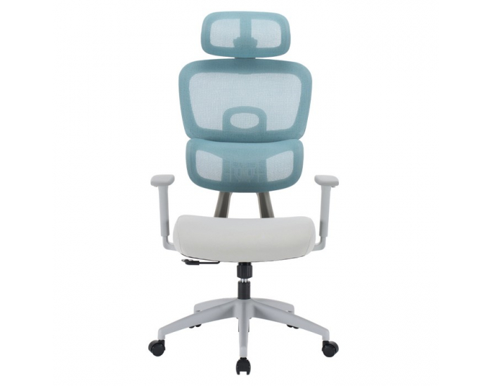 Kancelárske kreslo Ermen - neomint / svetlosivá / sivá