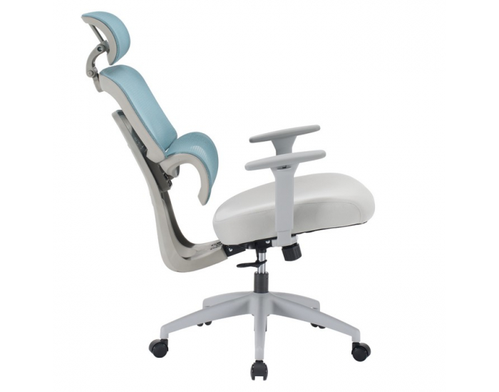 Kancelárske kreslo Ermen - neomint / svetlosivá / sivá