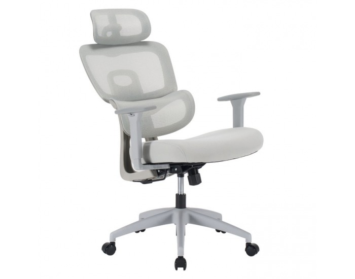 Kancelárske kreslo Ermen - svetlosivá / sivá