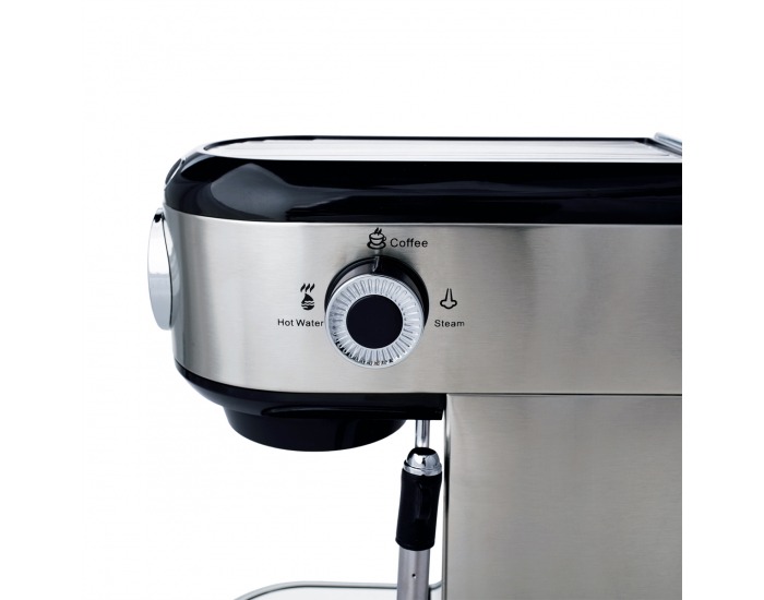 Pákový kávovar Ernest - strieborná / čierna