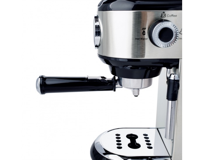 Pákový kávovar Ernest - strieborná / čierna