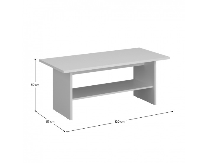 Konferenčný stolík Erodin 120 - biela