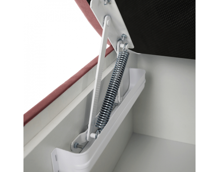 Čalúnená jednolôžková posteľ s matracom Eshly 90 P - staroružová