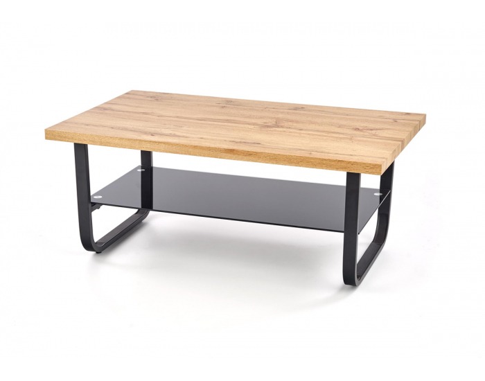 Konferenčný stolík Espinoza - dub prírodný / čierna