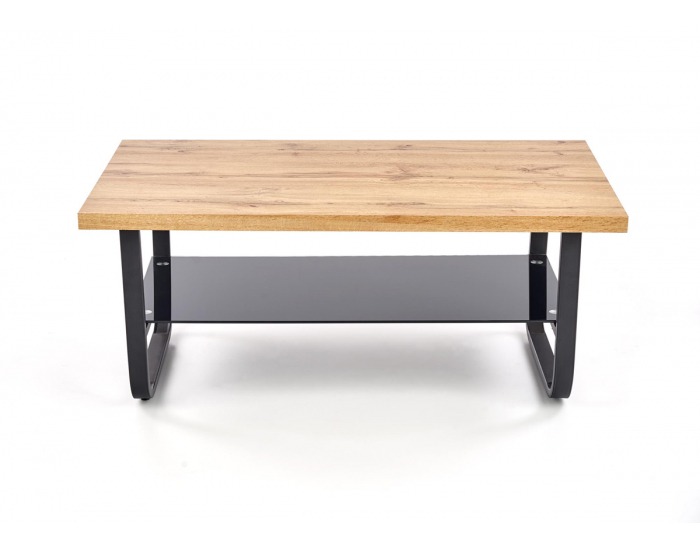 Konferenčný stolík Espinoza - dub prírodný / čierna