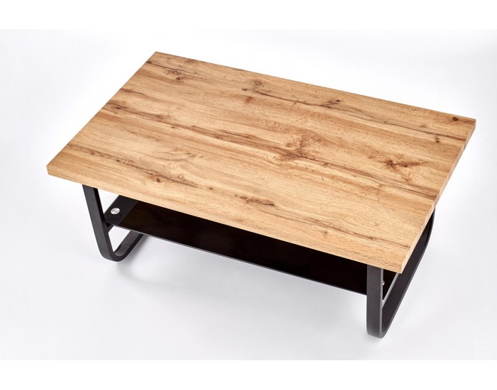 Konferenčný stolík Espinoza - dub prírodný / čierna