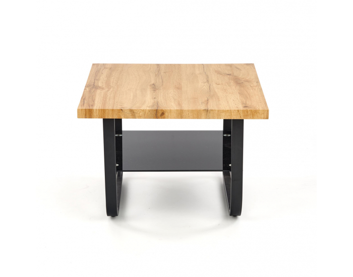 Konferenčný stolík Espinoza Kwadrat - dub prírodný / čierna