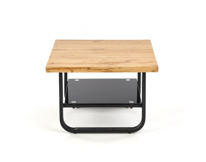 Konferenčný stolík Espinoza Kwadrat - dub prírodný / čierna