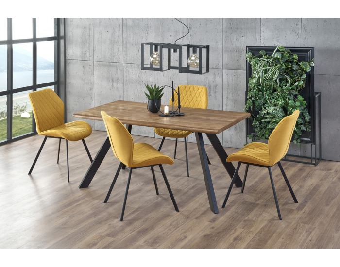 Jedálenský stôl Esposito - orech / čierna