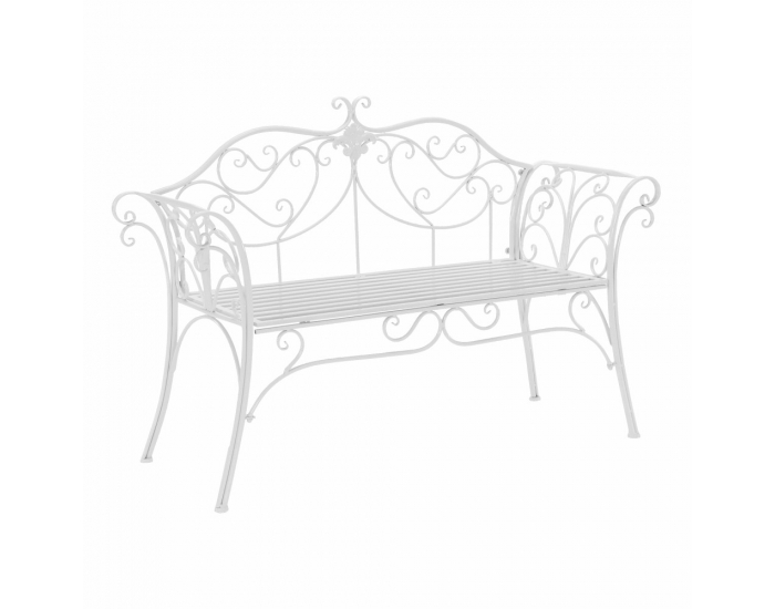 Záhradná lavička Etelia New - biela