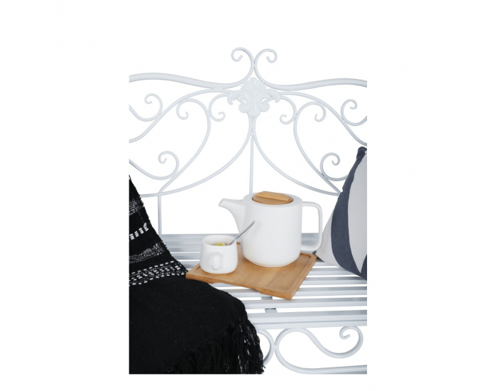 Záhradná lavička Etelia New - biela