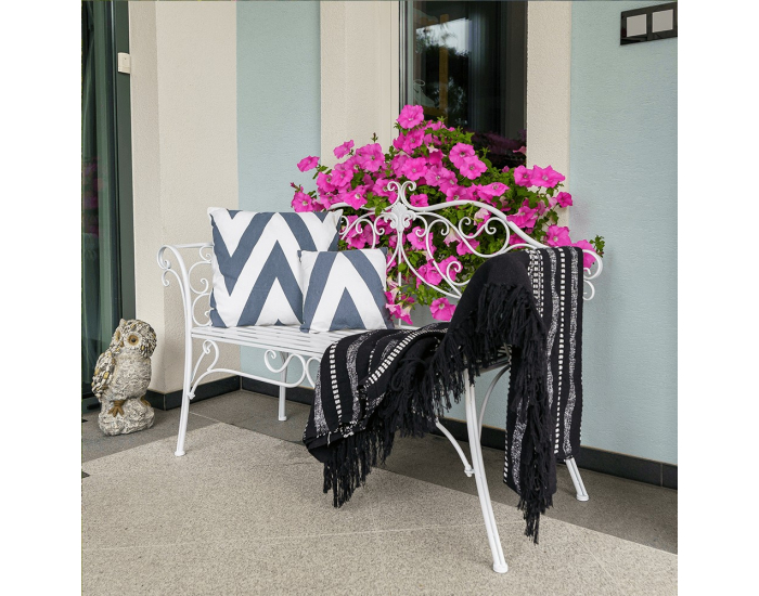 Záhradná lavička Etelia New - biela