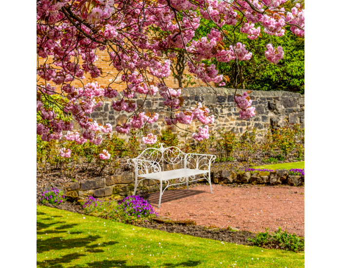 Záhradná lavička Etelia New - biela