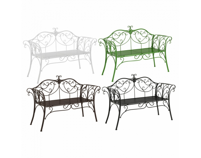 Záhradná lavička Etelia New - biela